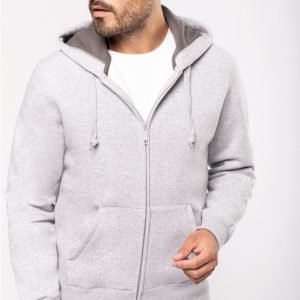 K444 - Felpa con cappuccio full zip