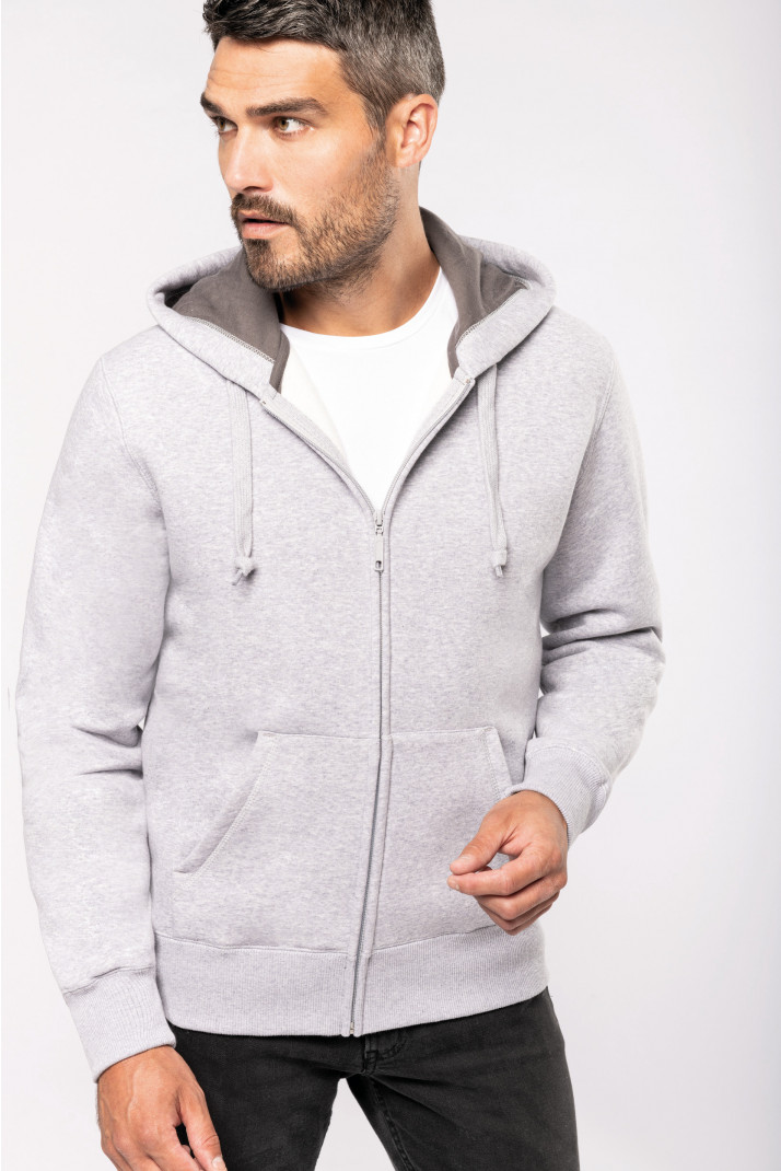 K444 - Felpa con cappuccio full zip