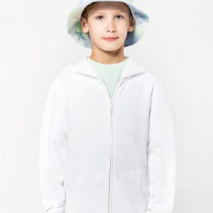 K455 - Felpa bambino full zip con cappuccio