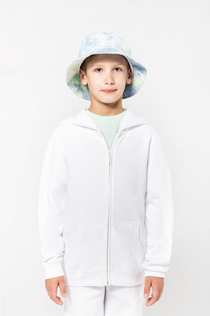 K455 - Felpa bambino full zip con cappuccio