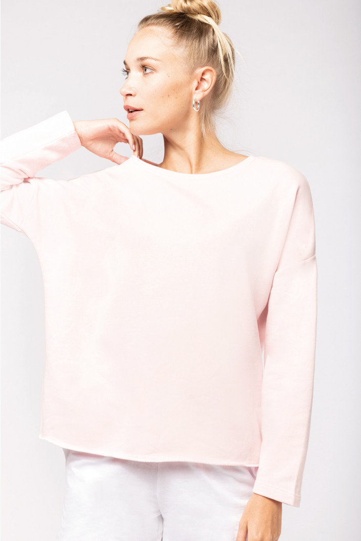 K471 - Felpa oversize "Loose" donna NON GARZATA