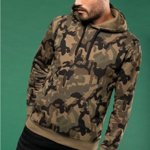 K476 - Felpa uomo con cappuccio