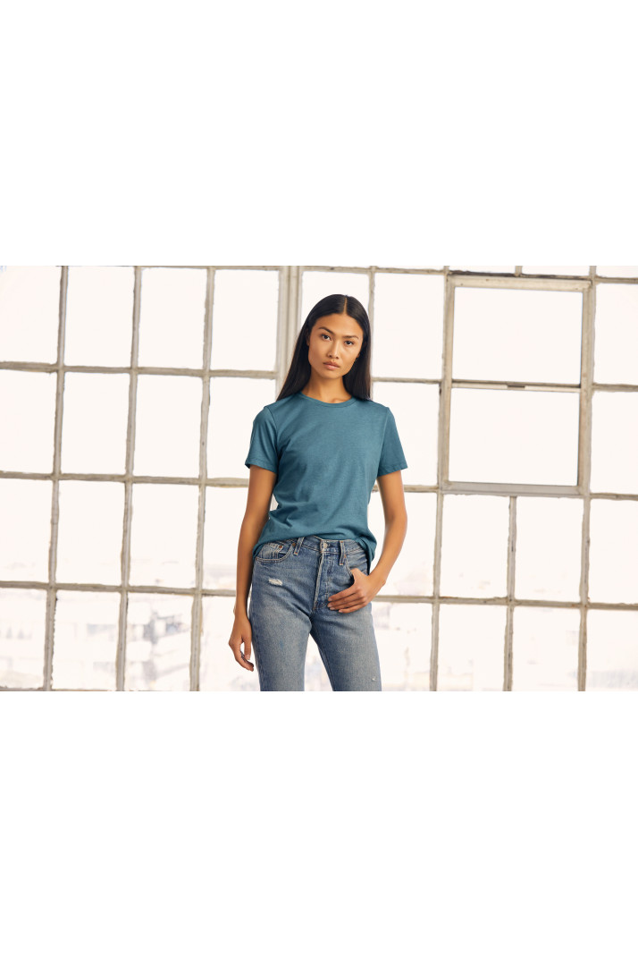 BE6400CVC - T-Shirt donna girocollo Heather