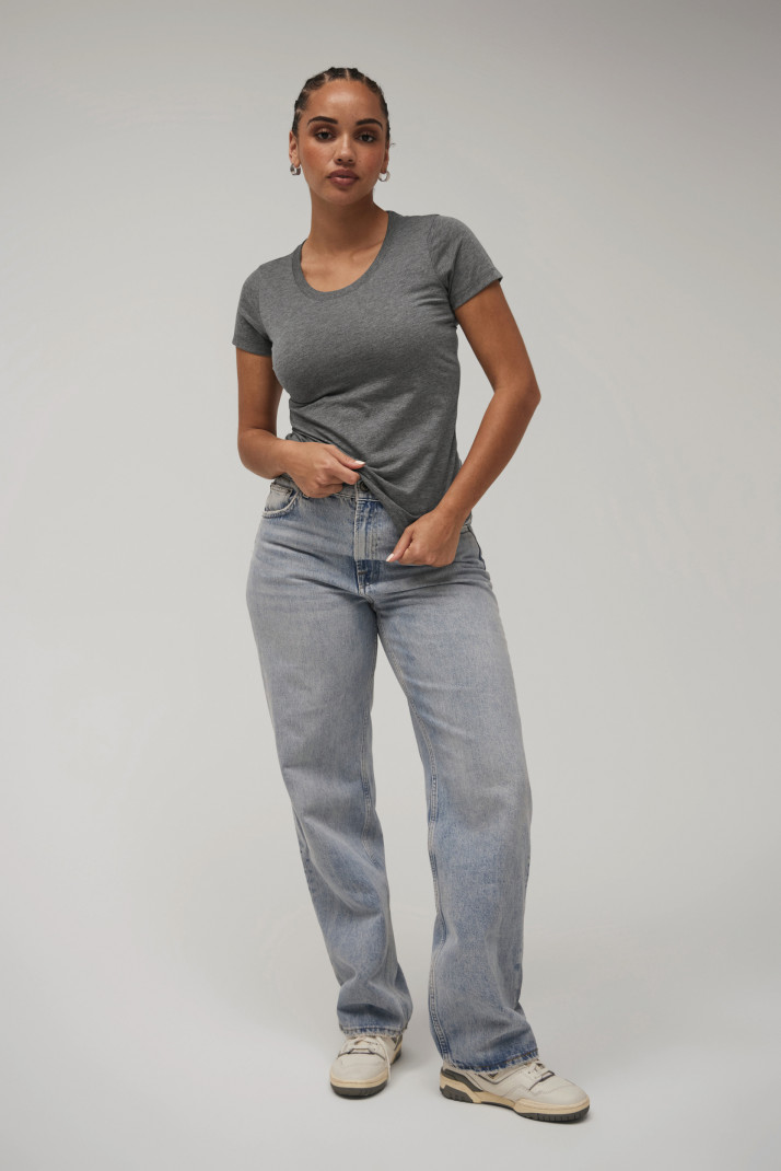 BE8413 - T-shirt donna Triblend girocollo