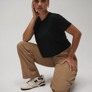 BE8882 - T-shirt flowy corta