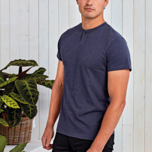 PR219 - T-shirt uomo collo con bottoni ecologico "Comis"