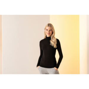 SK125 - Maglia donna collo dolcevita Feel Good