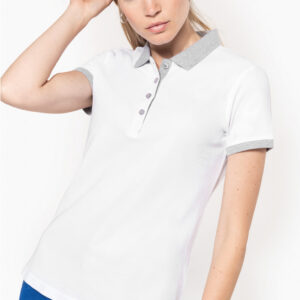 K259 - Polo piqué donna bicolore