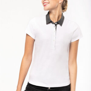 K261 - Polo jersey donna bicolore