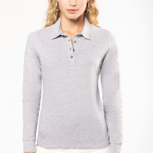 K265 - Polo jersey donna manica lunga