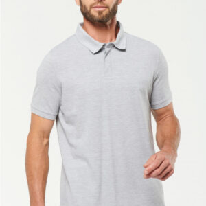 WK225 - Polo uomo manica corta con colletto con automatici